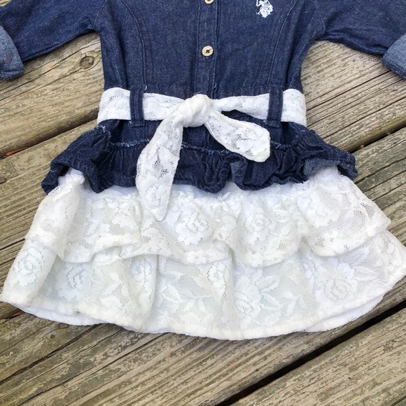 US Polo Assn Denim & Lace Dress - Picture 3 of 3
